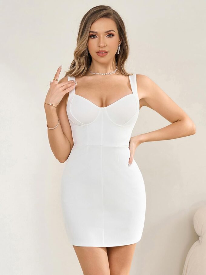EYNMIN Summer Mini Dress Sleeveless Sweetheart Neckline A Line Short Going Out Dresses for Women 2025 – Bild 2