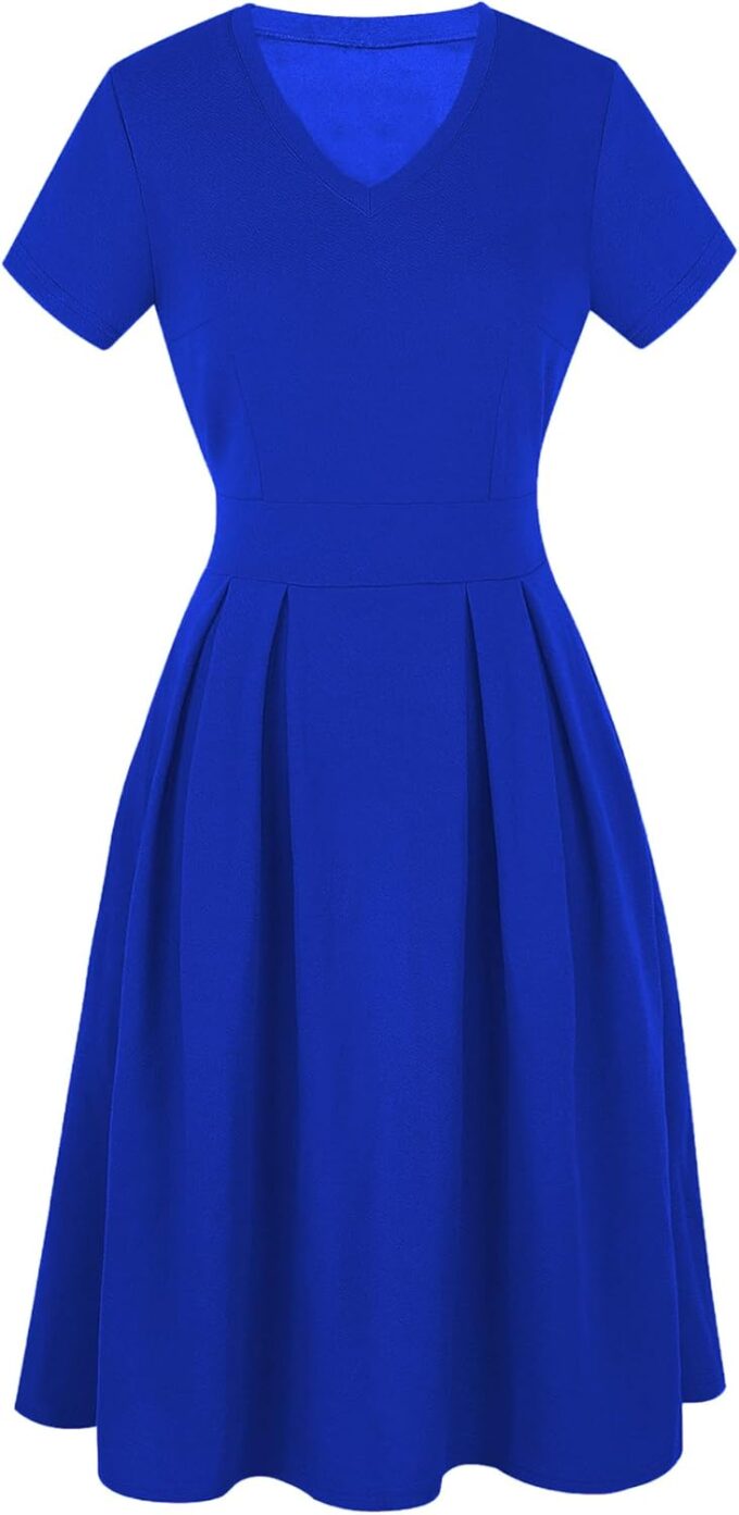 oxiuly Sommerkleider für Damen, 2024, Party, Kirche, Brautjungfer, Abschlusskleid mit Taschen, S295 – Bild 2