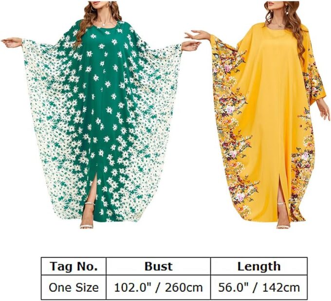 ODIZLI Muslim Abaya for Women Long Dresses Dubai Pendant Bat Sleeves Turkey African Caftan Vest – Bild 6