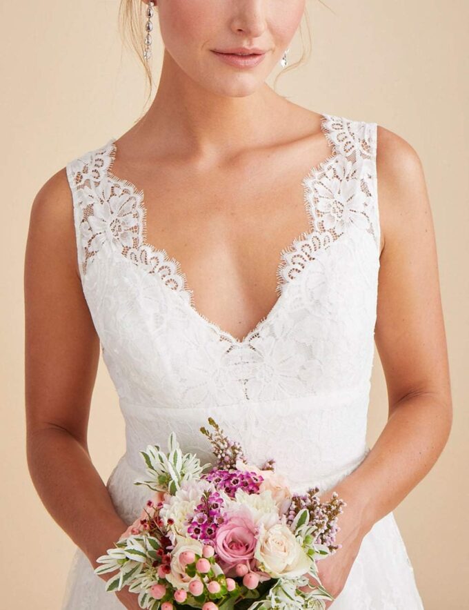 Beach Wedding Dresses for Bride 2025 Long Sleeve Lace Boho Bridal Gowns for Women WDW001 – Bild 3