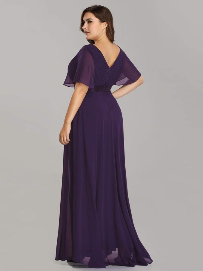 Ever-Pretty Women's Double V-Neck Chiffon Formal Dresses Plus Size Bridesmaid Dress 09890-DA – Bild 2