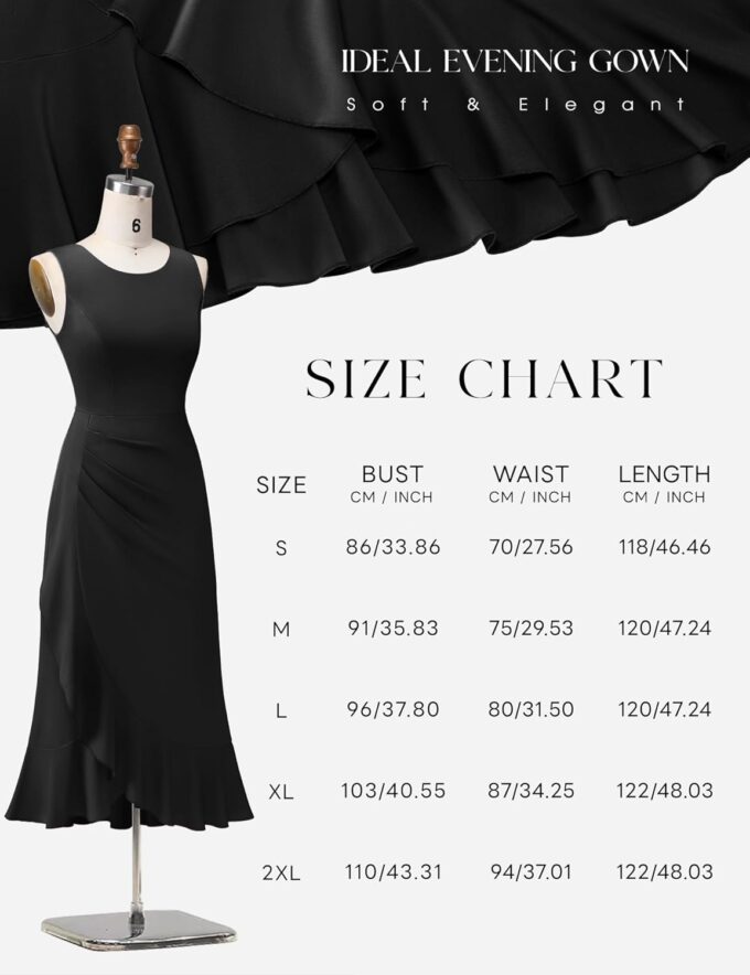 Aupuls Women Long Bodycon Wedding Guest Dresses for Women Summer Ruffle Semi Formal Dress for Gowns and Evening Elegant – Bild 6