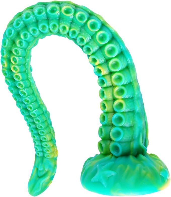 35 cm langer weicher Silikondildo mit Saugnapf, dünnem Tentakel-Monsterdildo-Analplug, geeignet für Prostata-Massage, Analtraining, ideal für Frauen, Männer und Paarspiele, extra dünner Analplug