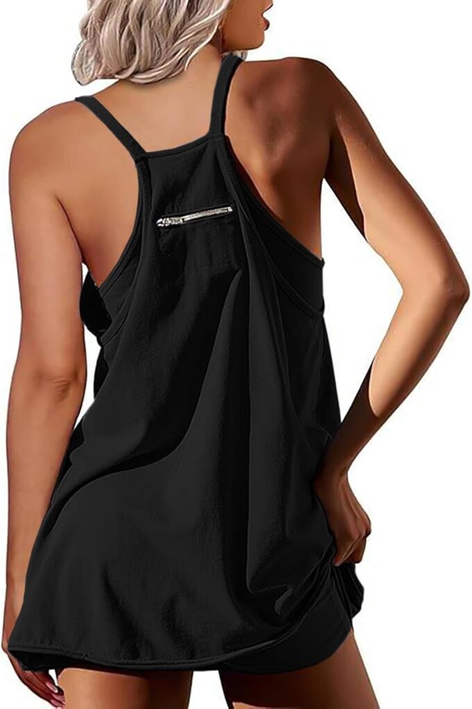 Ebifin Women's Summer Mini Dress Casual Workout Tennis Dress with Shorts Sleeveless Althletic Dresses – Bild 4
