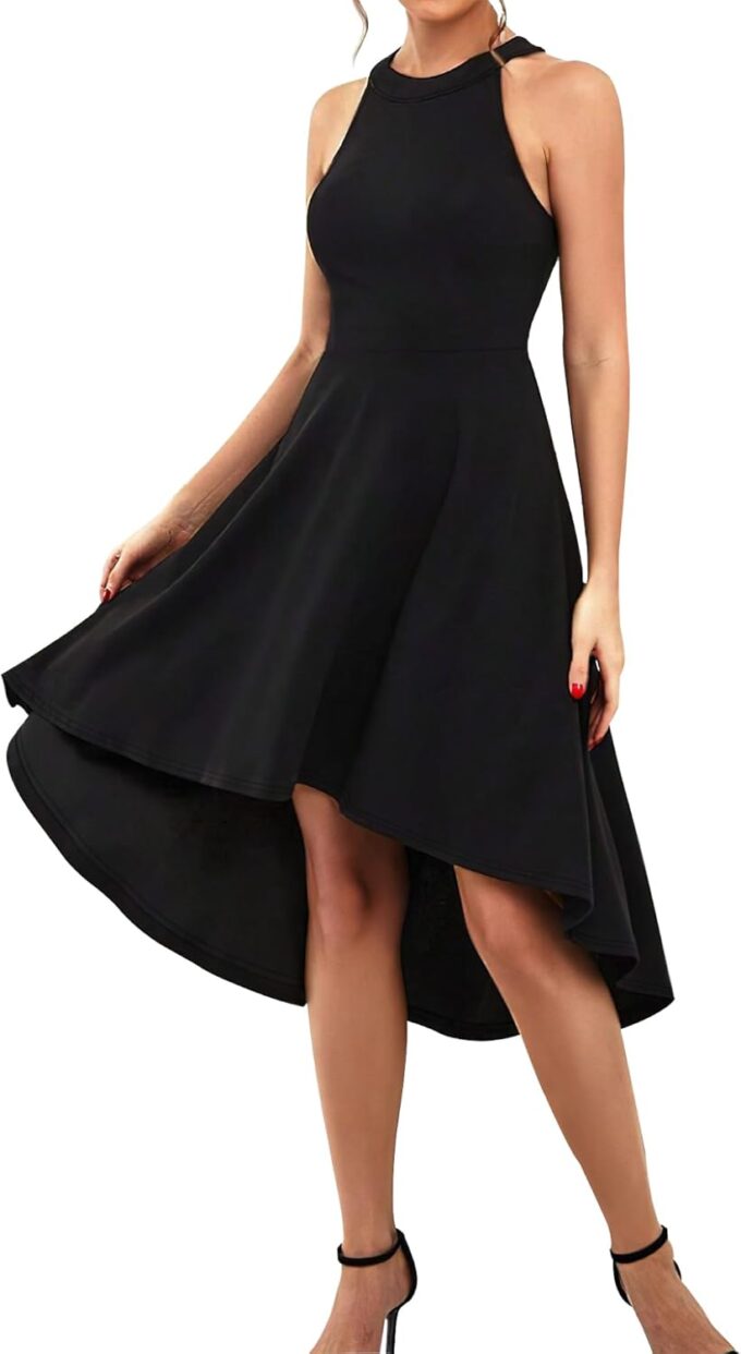 Womens Dress 2025 Spring Summer Halter Neck Sleeveless Mini Dresses – Bild 2
