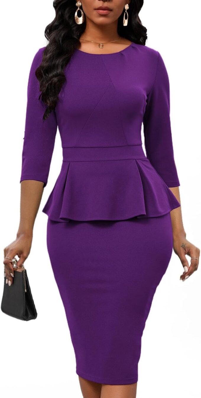 PerZeal Damen Pailletten Kleider Sexy Glitzer Bodycon Minikleid Asymmetrisch Salat Saum Ausgestellt Langarm Sparkly Kleid