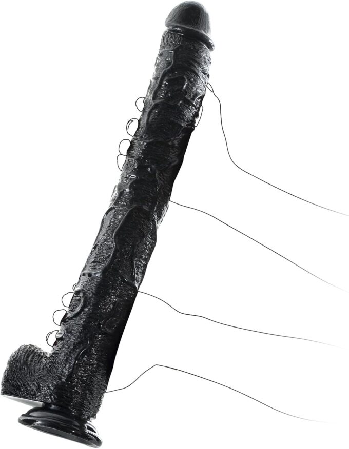 44cm Realistisches Dildo mit starkem Saugnapf, Sexspielzeug für Frauen, weicher, lebensechter Analdildo