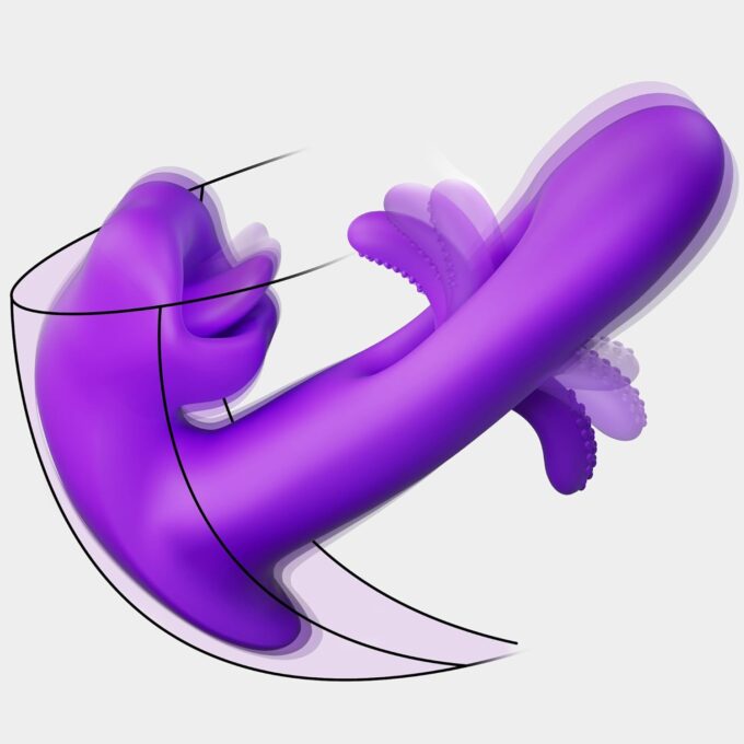 Dildo Sex Spielzeug für die Frau, KELESTA Dildos Vibration für Frauen mit 7 Zungenleck Modi &Vibrationsmodi und 10 Klopf Modi, Vibrator Vibratorensets für Frauen, Sex Spielzeug für die Paare