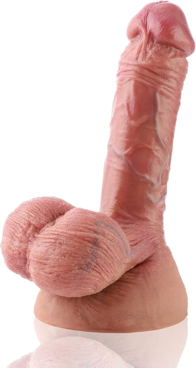 Hismith dildo,8.46Zoll Ultrarealistischer Doppeldichte silikon dildo mit Kugeln für fickmaschine,sexspielzeug 6.5Zoll einführbarer dildo mit KlicLok-System für allgemeine Benutzer-Aviyal
