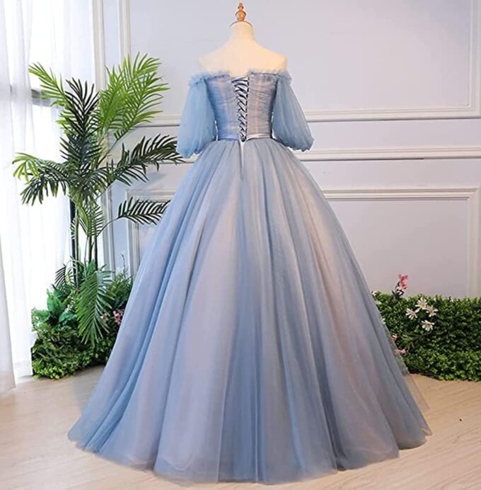 Women's Tulle Prom Gown A-Line Tiered Evening Party Dress Formal Pageant Dress – Bild 3