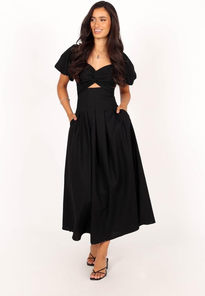 Petal & Pup Women's Maria Puff Sleeve Midi Dress – Bild 2