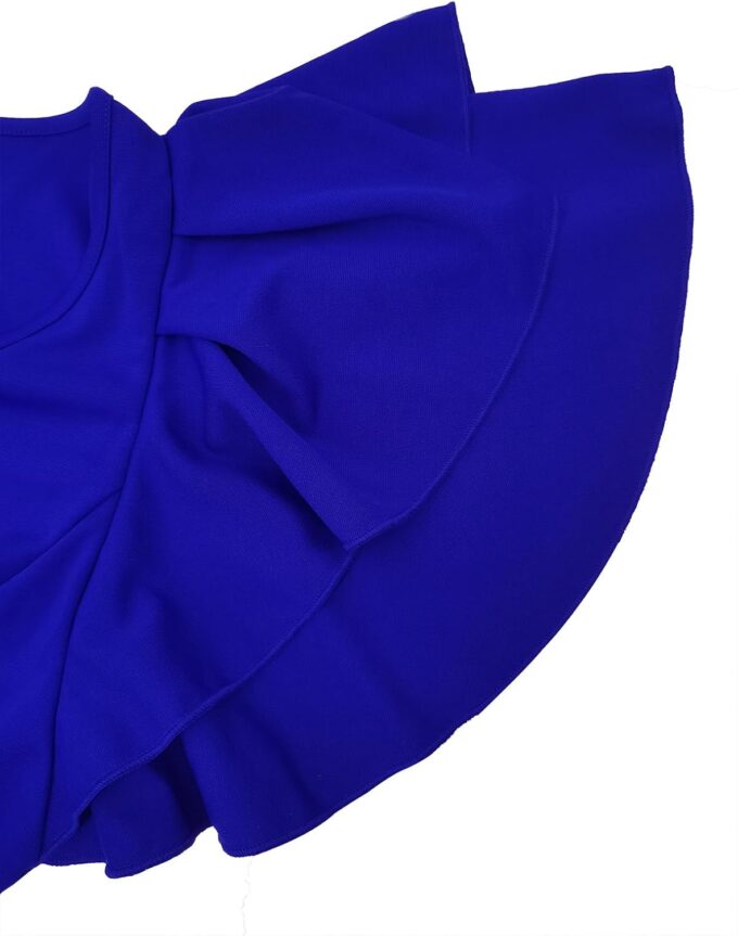 Damen Sommer- und Herbstkleider, elegant, Arbeit, Cocktailkleid, figurbetont, Rundhalsausschnitt, Rüschen, kurze Ärmel, Bleistiftkleid, Midi-Kleid 672 – Bild 4