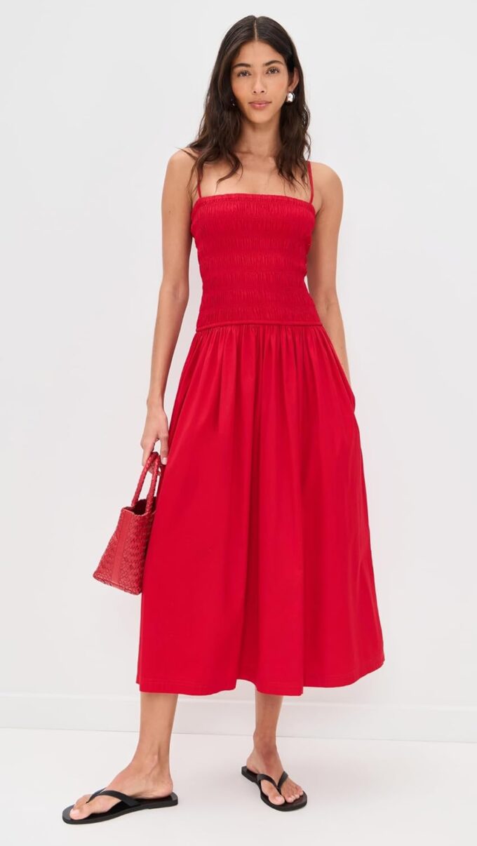 Madewell Women's Poplin Smocked Maxi Dress – Bild 2