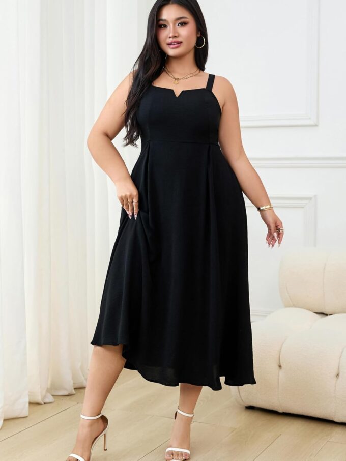 RWJ Women's Plus Size Dresses with Pockets V-Neck Sleeveless Maxi Dress for Wedding Guest Dress Formal Cocktail – Bild 7