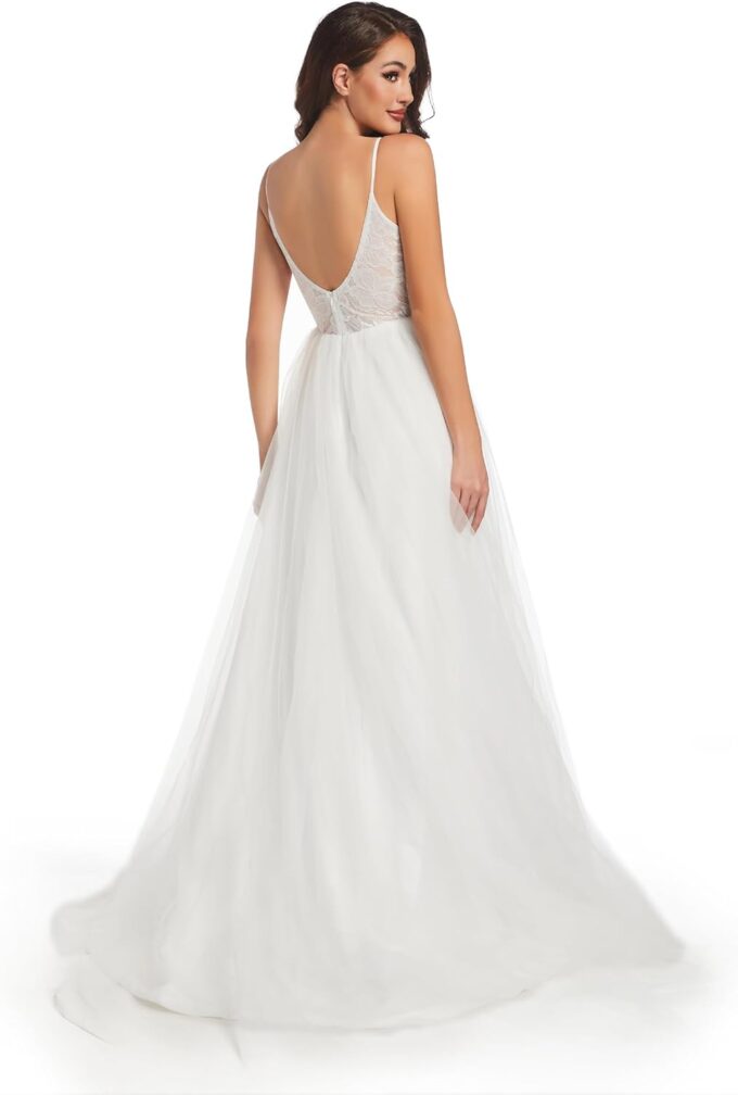 Wedding Dresses for Bride Unique Lace Beautiful Layers Tulle A Line Dreamy Beach Wedding Gowns – Bild 3