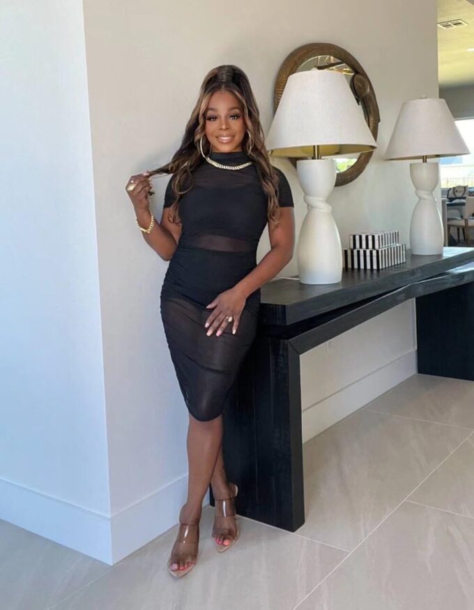 Women See Through Bodycon Dress - Sexy 3 Piece Outfits Cami Top Shorts Ruched Sheer Mesh Midi Party Dress – Bild 5
