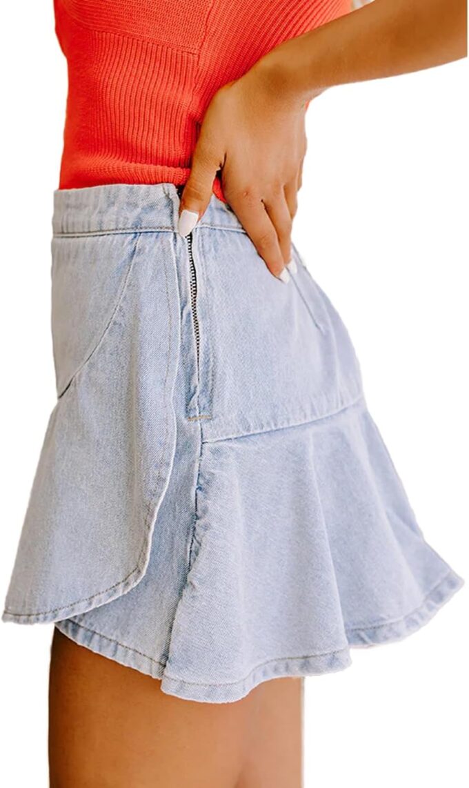 Jeans Skirts for Women Mini Low Waist Bodycon Skirts Y2K Trendy Cute Denim Skirts with Pockets – Bild 2