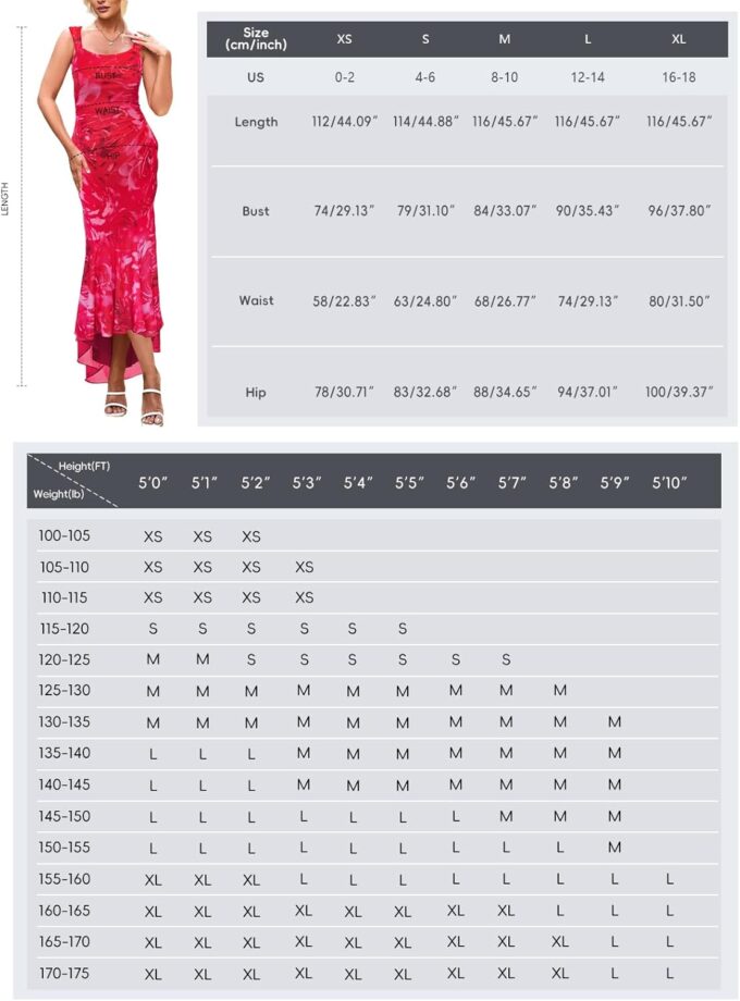 Lrady Women's Sleeveless Ruffle Cocktail Party Maxi Bodycon Vacation Dresses Long Formal Wedding Guest Dress – Bild 6
