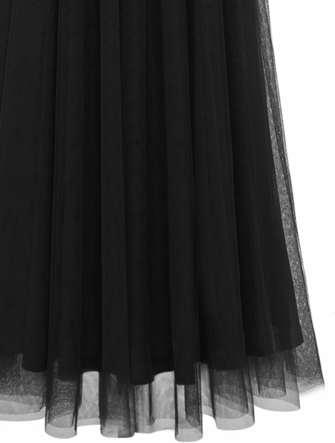 BeryLove Sequin Dress for Woman Vintage A Line Wedding Formal Swing Mesh Dress Sleeveless Cocktail Maxi Gowns – Bild 7