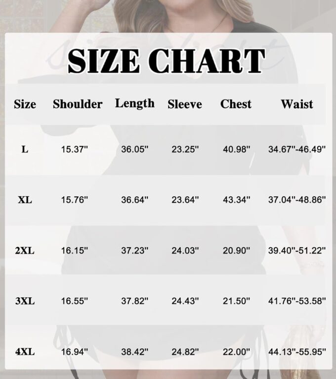 Women‘s Plus Size Dress Long Sleeve V Neck A Line Mini Short Cocktail Summer Casual Dress – Bild 7
