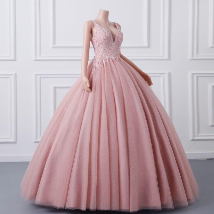 Engerla Women's Beading Sweetheart Ball Gown Tulle Layed Long Quinceanera Dress – Bild 5