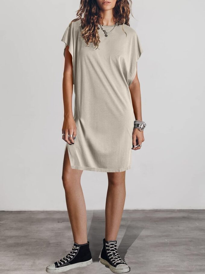 ANRABESS Women’s Summer T Shirt Dress 2025 Beach Vacation Travel Outfits Casual Simple Soft Mini Sundress Cover Up Clothes – Bild 6