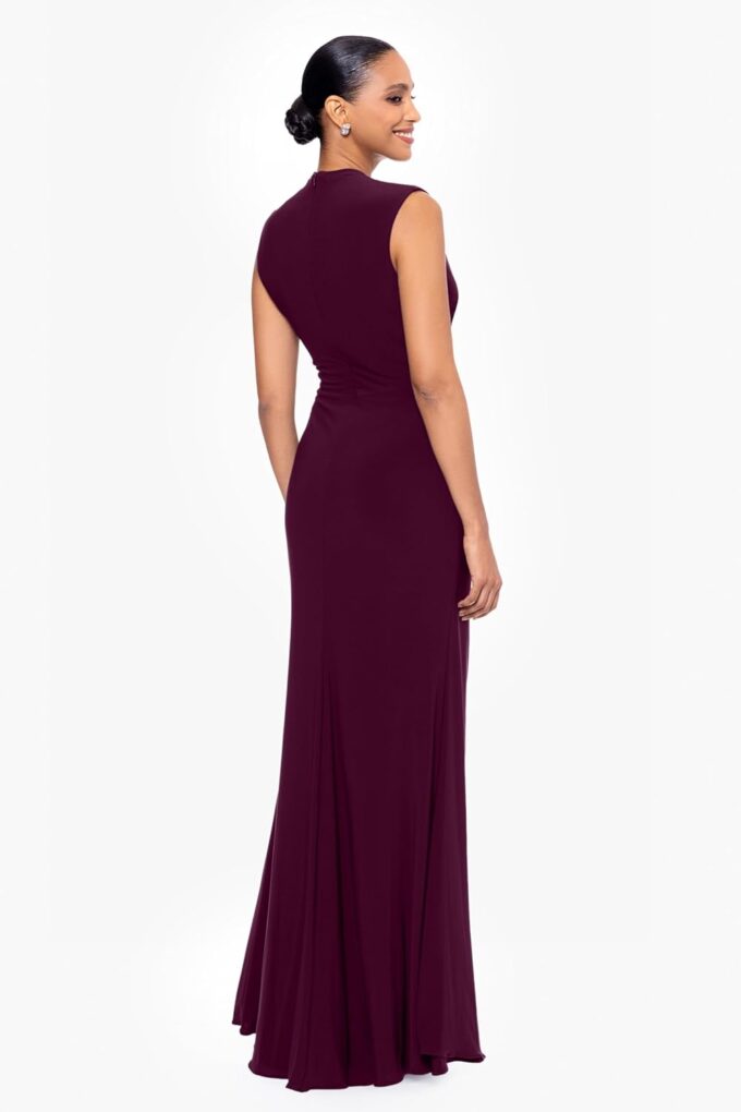 Betsy & Adam Women's Sleeveless High Neck Bodycon Formal Maxi Dress – Bild 2