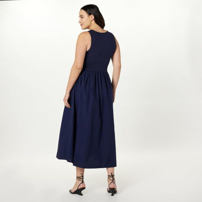The Drop Women's Dia Mixed Fabric Midi Tank Dress – Bild 6