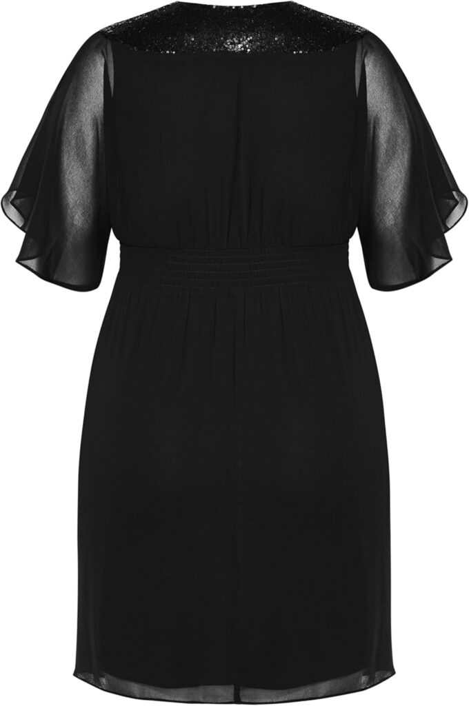City Chic Women's Plus Size Dress-Sequin Wrap – Bild 7