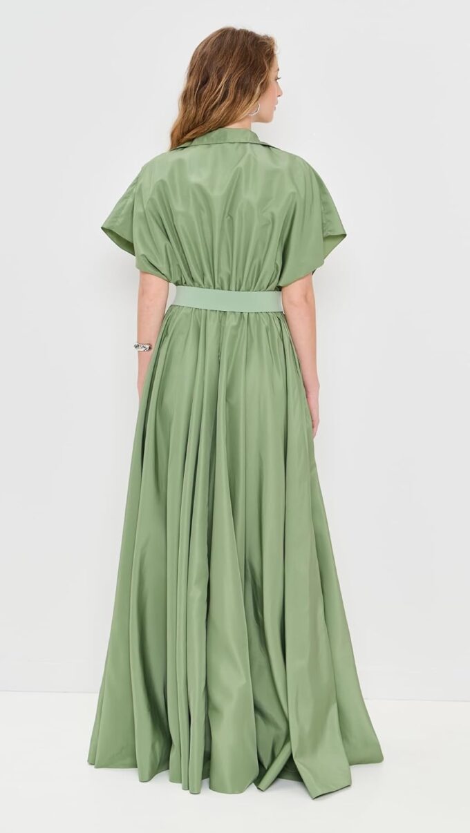 Norma Kamali Women's Belted Flared Maxi Dress – Bild 3