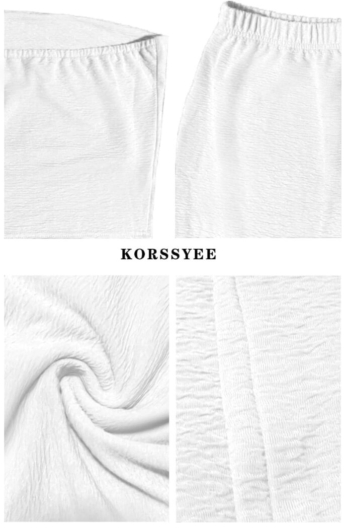 Two Piece Dress Outfits for Women Sleeveless Tube Tops Bodycon Maxi Dress Summer Strapless Crop Top Sexy Suits Set – Bild 6