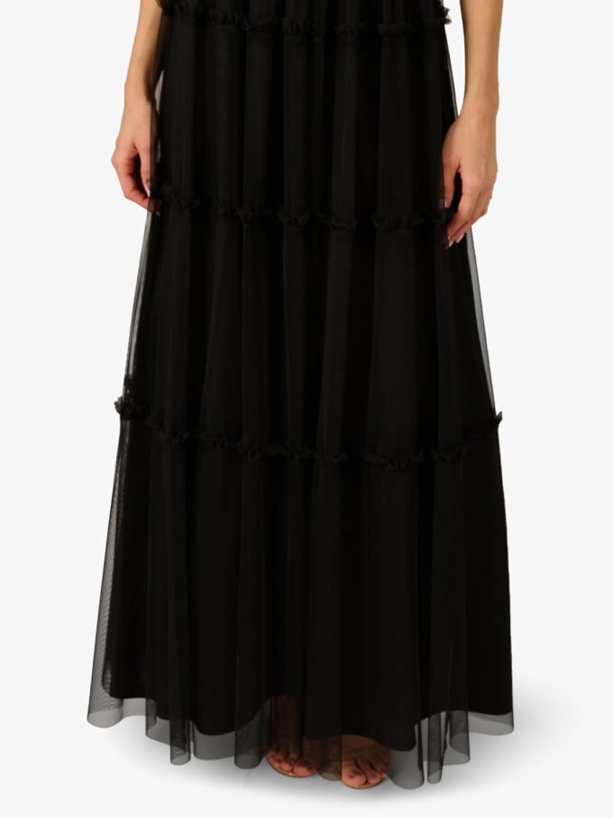 Adrianna Papell Women's Mesh Strapless Long Dress – Bild 7