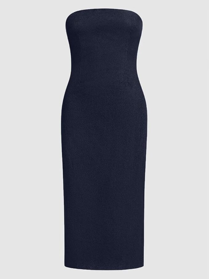 Flamingals Sexy Off Shoulder Sleeveless Maxi Dress for Women Zip Back Split Hem Party Long Dress – Bild 3
