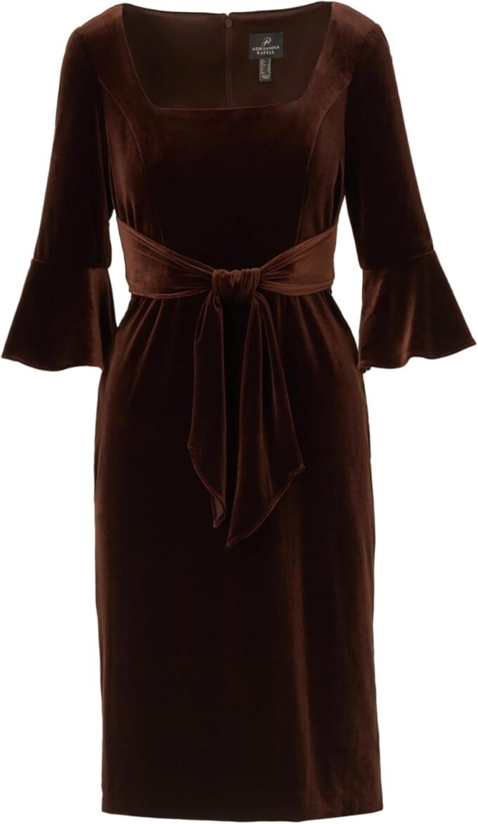 Adrianna Papell Women's Tie Front Dress – Bild 5