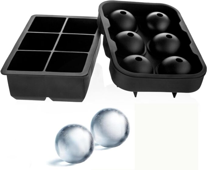 Ice Cube Trays Large Size Flexible 6 Cavity Ice Cube Square Molds for Whiskey and Cocktails, Keep Drinks Chilled (2Pcs) – Bild 8