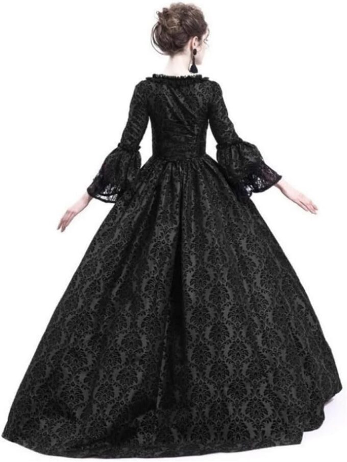 CAMDOM Victorian Dresses for Women Vintage Court Masquerade Dress Medieval Gothic Swinging Evening Gown with Petticoat – Bild 3
