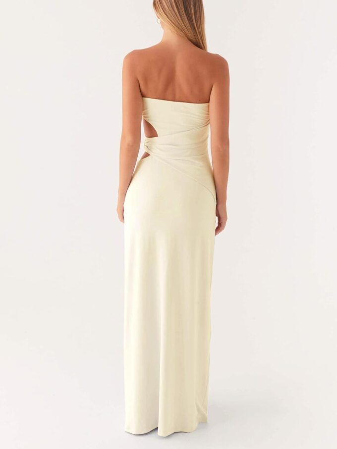 Cut Out Maxi Tube Dresses for Women Sexy Y2k Strapless Backless Bodycon Long Dress Summer Sleeveless Hollow Sundress – Bild 6