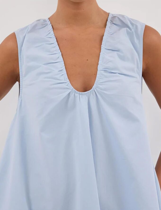 Casual Cotton Mini Dresses for Women 2025 Summer Vacation Beach Babydoll Short Tank Dress with Pockets – Bild 3