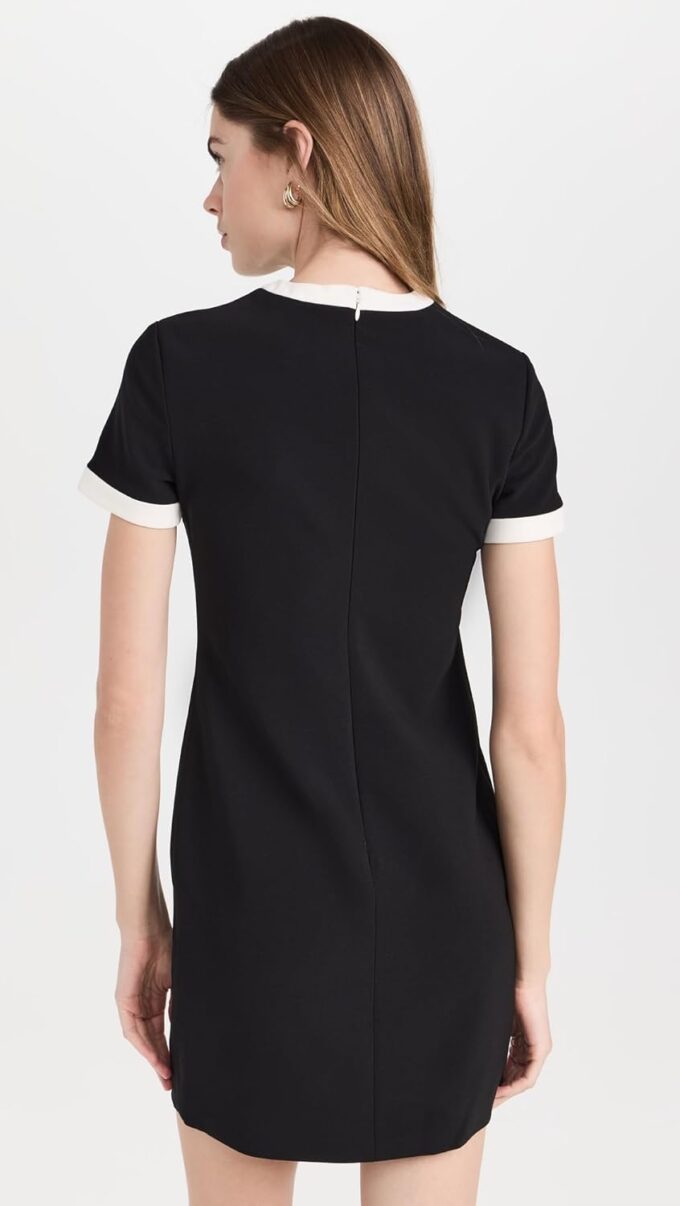 Theory Damen Kurzärmeliges Zweifarbiges Kleid – Bild 3