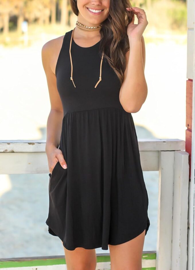 HiMONE Vacation Dresses for Women 2025 Summer Dress Women's Casual Sundresses Casual Beach Petite Sun Dress XS-2XL – Bild 2
