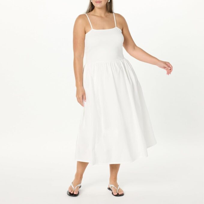 The Drop Women's Robyn Mixed Media Spaghetti Strap Midi Dress – Bild 5