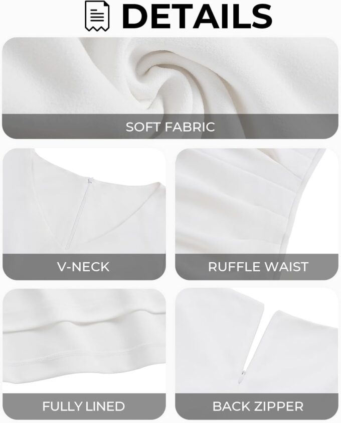 Plus Size Wedding Guest Dress - Women Chiffon Cape Semi Formal Cocktail Party Bodycon Dresses – Bild 5