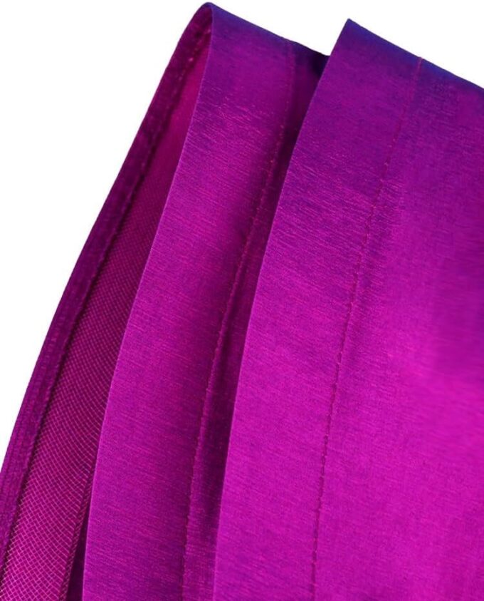 ONTINVA Satin High Neck Ruffled Tiered Sleeves Midi Dresses for Women Elegant High Waist Formal Party Cocktail Dress – Bild 7