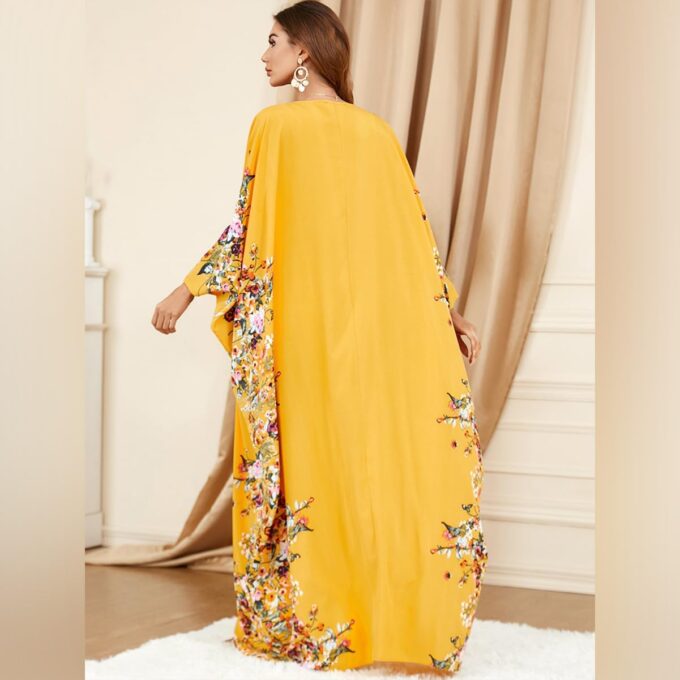 ODIZLI Muslim Abaya for Women Long Dresses Dubai Pendant Bat Sleeves Turkey African Caftan Vest – Bild 5