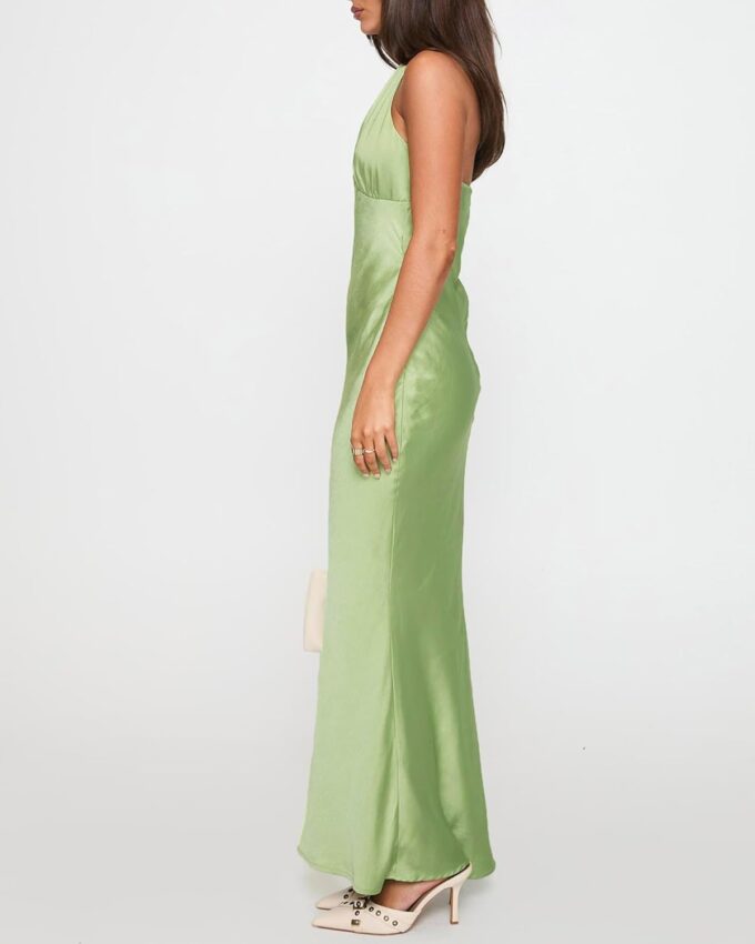 Women's Satin Dresses Summer Bodycon Sexy Halter V Neck Backless Elegant Formal Prom Cocktail Wedding Guest Maxi Dress – Bild 6