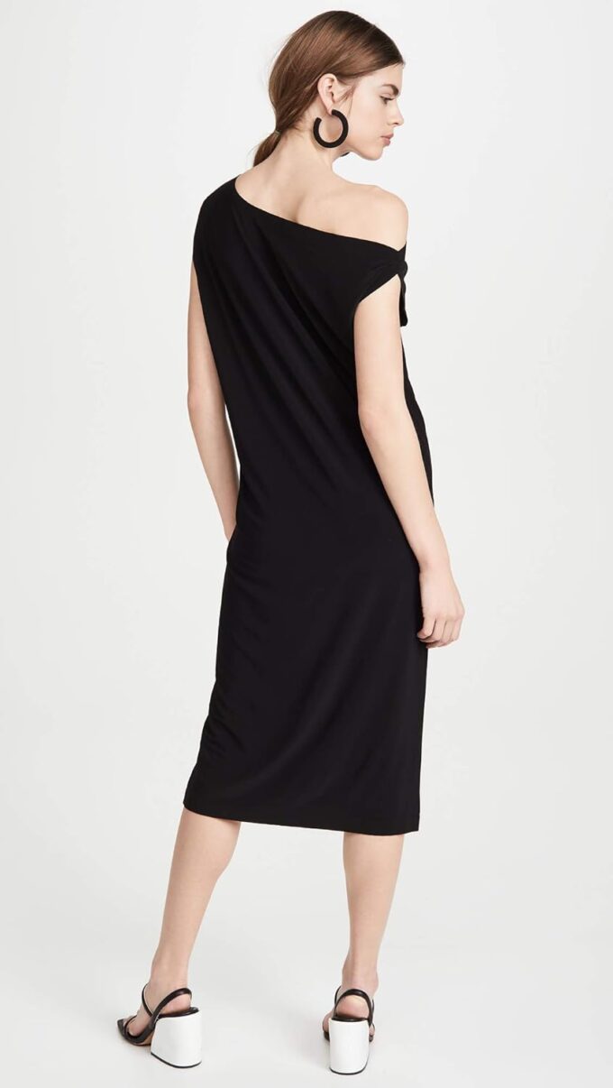 KAMALIKULTURE Damen Drop Shoulder Dress Kleidung, Business/Leger, schwarz, Mittel – Bild 3