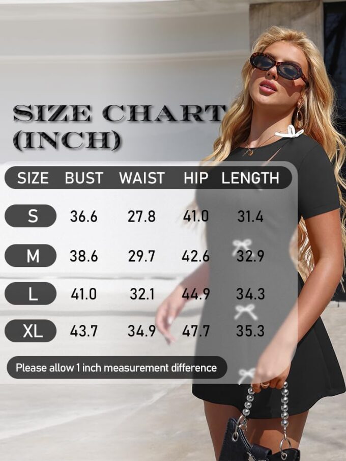 XXTAXN Women's Summer Boat Neck Short Sleeve Elegant Y2k A Line Mini Dress – Bild 2