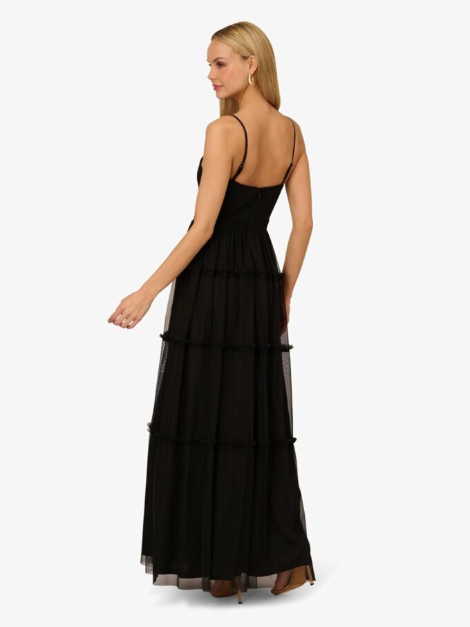 Adrianna Papell Women's Mesh Strapless Long Dress – Bild 5