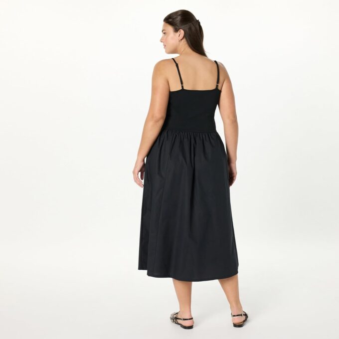 The Drop Women's Robyn Mixed Media Spaghetti Strap Midi Dress – Bild 6
