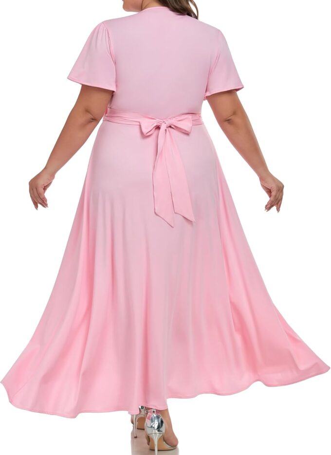 Carrdc Plus Size Dresses for Curvy Women Short Sleeve Summer Dress – Bild 5